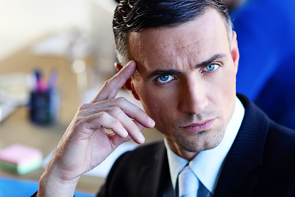 Portrait of a confident serious businessman